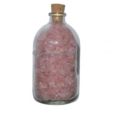 Rose Quartz Big Size Gems Bottle