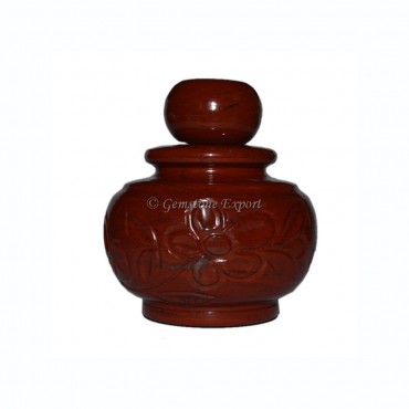 Red Jasper Stone Fragrance Bottle