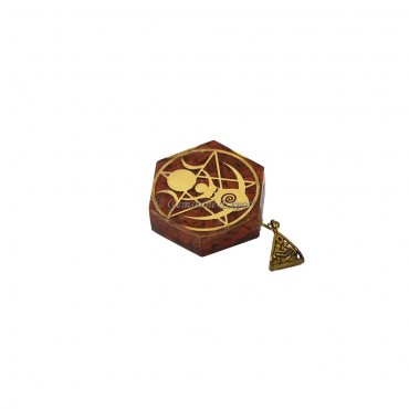 Red Jasper Triple Moon Goddess Orgone Pendant