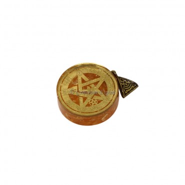 Carnelian with Pentagram Orgone Pendant