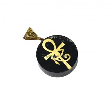 Black Tourmaline with Ankh Orgone Pendant