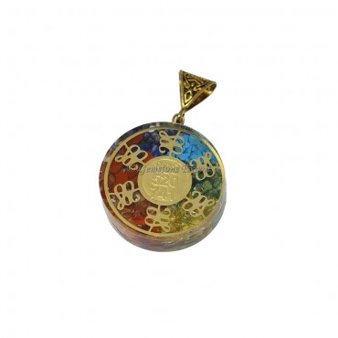 Seven Chakra Sri Yantra Orgone Pendant