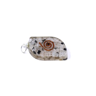 Crystal Quartz with Black Touramline and Copper Coil Orgone Pendant