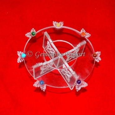 Acrylic Chakra Cabs Ball Stand