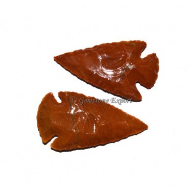 Polished Red Jasper Arrowheads